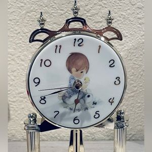 Precious Moments Porcelain Anniversary Collectible Clock